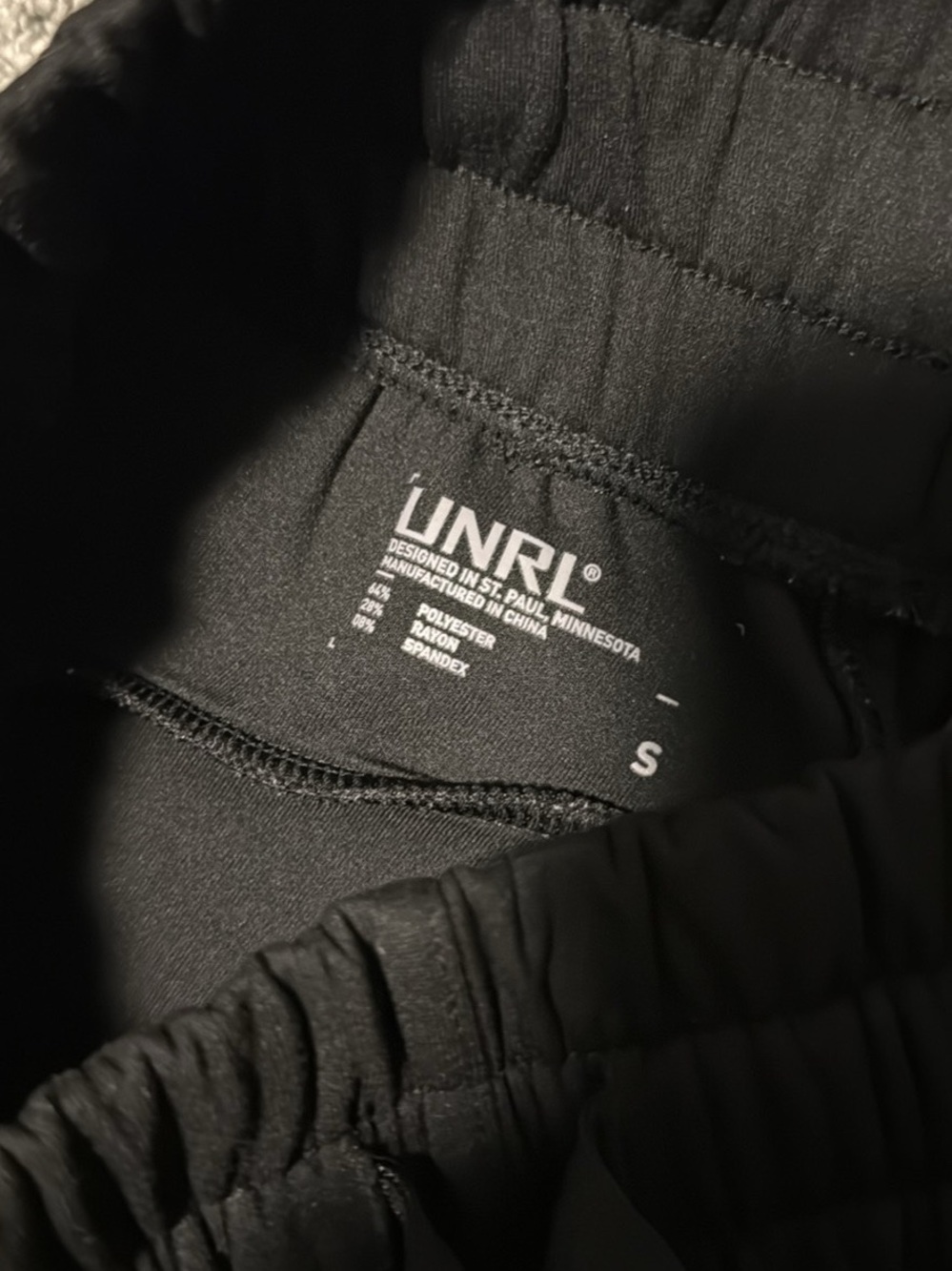Unrl pants women’s small black Luxbreak joggers tapered leg scuba knit